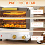 Small Toaster Oven, Glass Door White