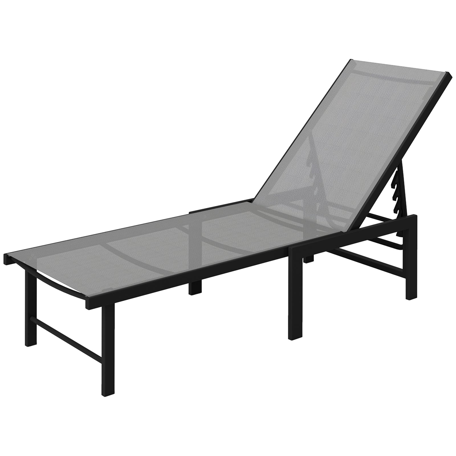 Sun Lounger, 5-level Reclining Sunbed