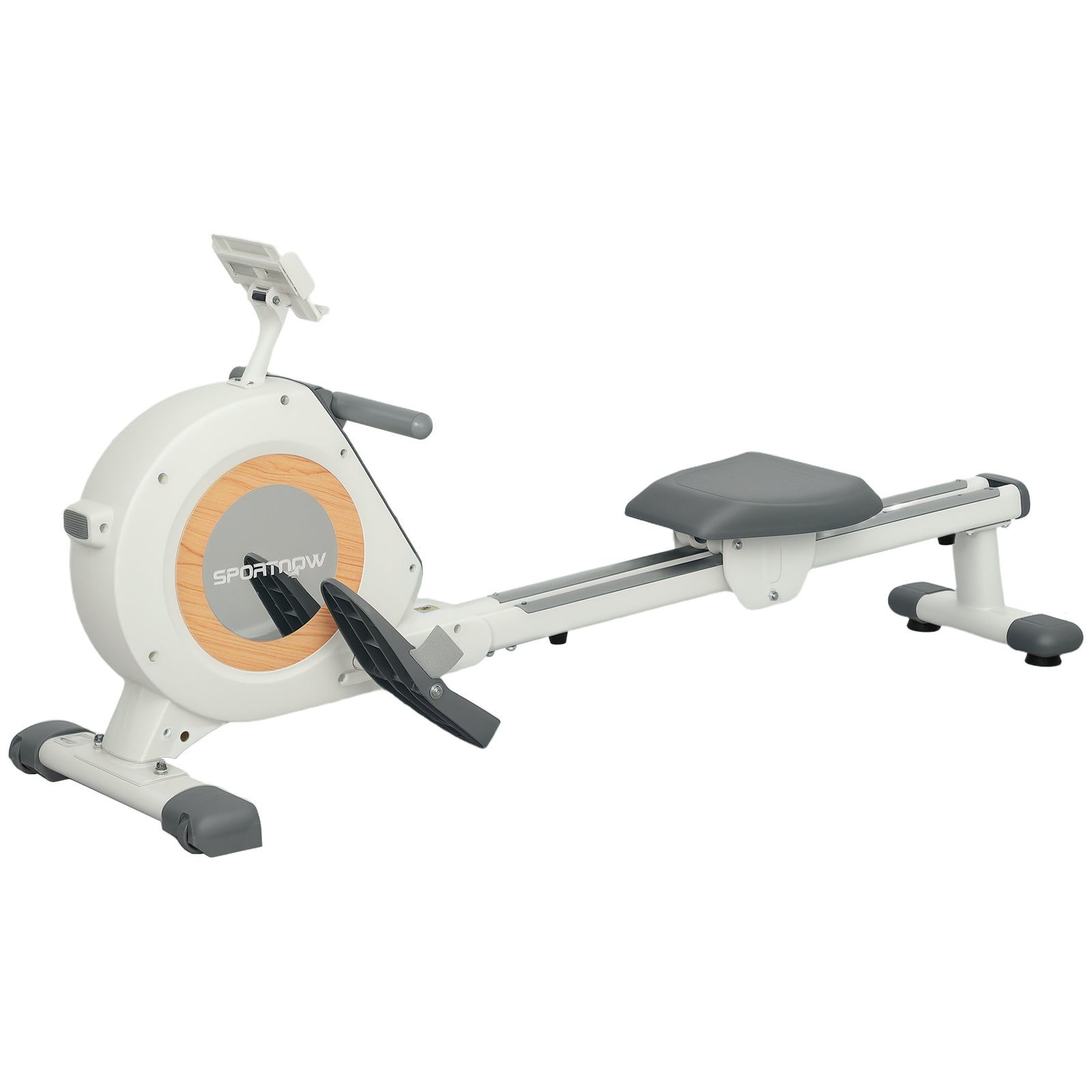 16-level Magnetic Rowing Machine W/ Lcd Monitor | White