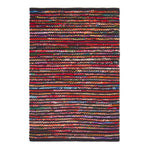 Handwoven Multi Coloured Recycled Chindi Folk Rug | 150cm x 220cm | Multi Colour