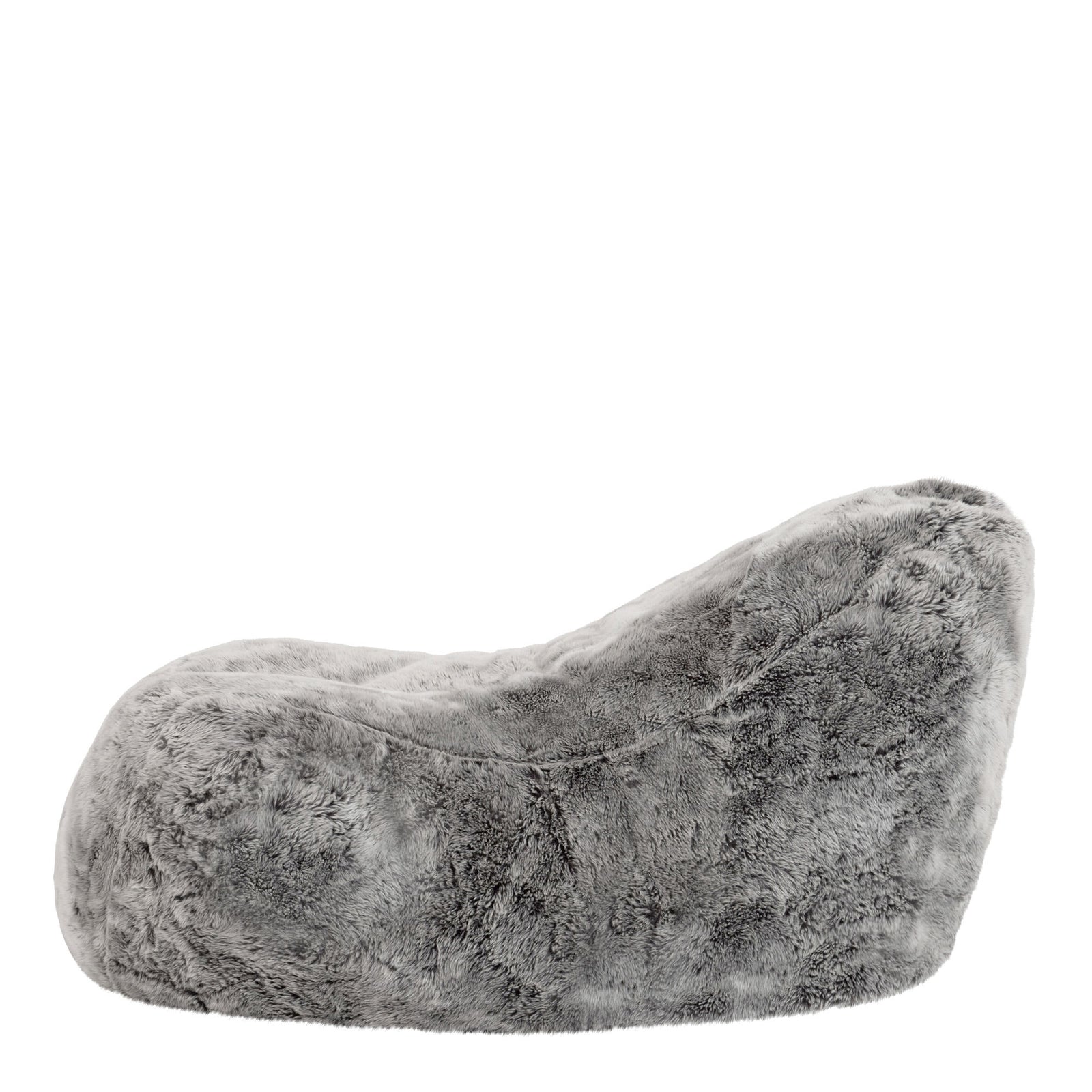 Faux Fur Bean Bag Lounger Giant Bean Bag Chair, Grey