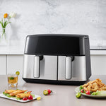 6.5l+3.5l Touch Screen Dual Basket Air Fryer Low-fat Cooking, And Adjustable Temperature For Effortless Meal Prep | Multi Colour
