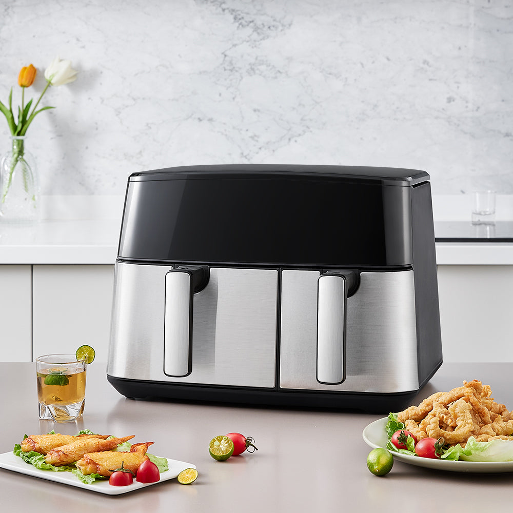 6.5l+3.5l Touch Screen Dual Basket Air Fryer Low-fat Cooking, And Adjustable Temperature For Effortless Meal Prep | Multi Colour