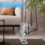 14/16/20" Circular Floor Fan - Powerful Air Cooling Fan With 3 Speed Settings | 16" | Silver