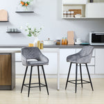 Velvet-touch Bar Stools Counter Set Of 2