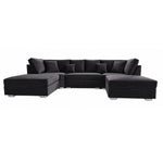 The Chelsea U-shaped Modular Corner Sofa With Deep Seat | 5 Seat | Dark Grey