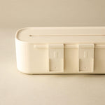 Bathroom Organiser Storage Box Freestanding Alife Collection | Pearl White