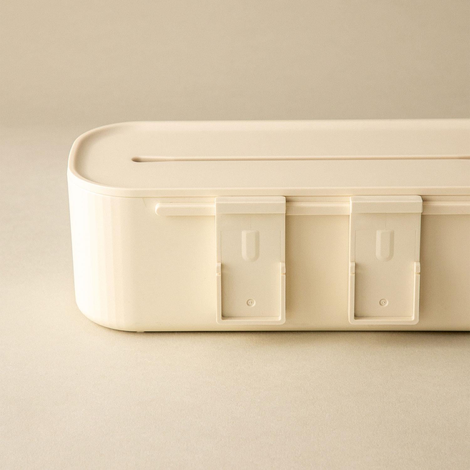 Bathroom Organiser Storage Box Freestanding Alife Collection | Pearl White