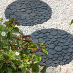 Rubber Garden Stepping Stones - River Rock | Set of 2 | Grey