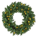 Christmas Wreath with 50 Warm White Led Lights