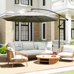 3(m) Banana Parasol Cantilever Umbrella Garden | Light Grey