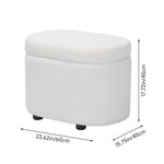 Breeins Modern Teddy Fleece Storage Ottoman With Plastic Legs