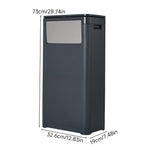 25l/32l Plastic Rubbish Bin With Top And Side Opening | Large | Black
