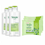 Simple Eye Make-up Remover 125ml & Remover Pads 3 Pack Bundle