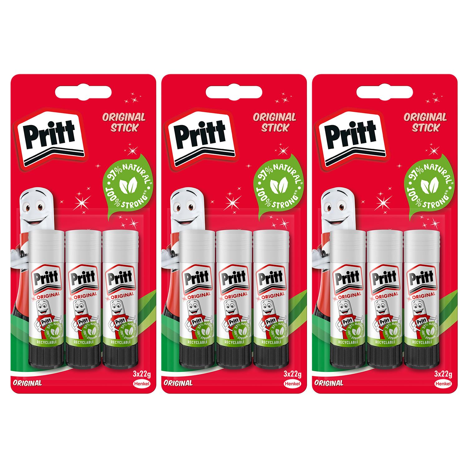 Child-friendly Glue Sticks For School & Office Supplies 22 G, 9 Sticks