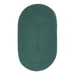 Handmade Woven Braided Oval Rug | 60cm x 80cm | Forest Green