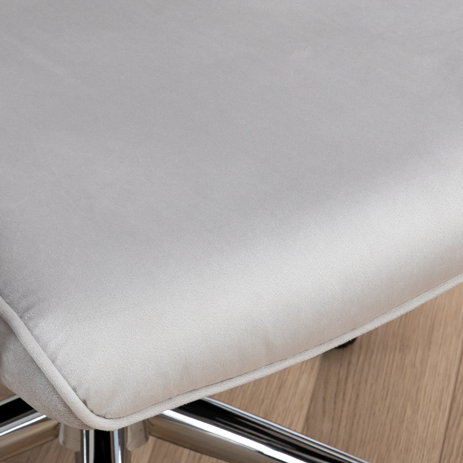 Tufted Swivel Computer Chair W/ Arm | Dove Gray