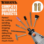 Rotary Tool Kit 135w & Accessory Set Variable Speed 8000-33000rpm Ideal For Diy Woodwork & Hobby Craft Dremel Compatible | 150 Piece Kit + Case | Grey