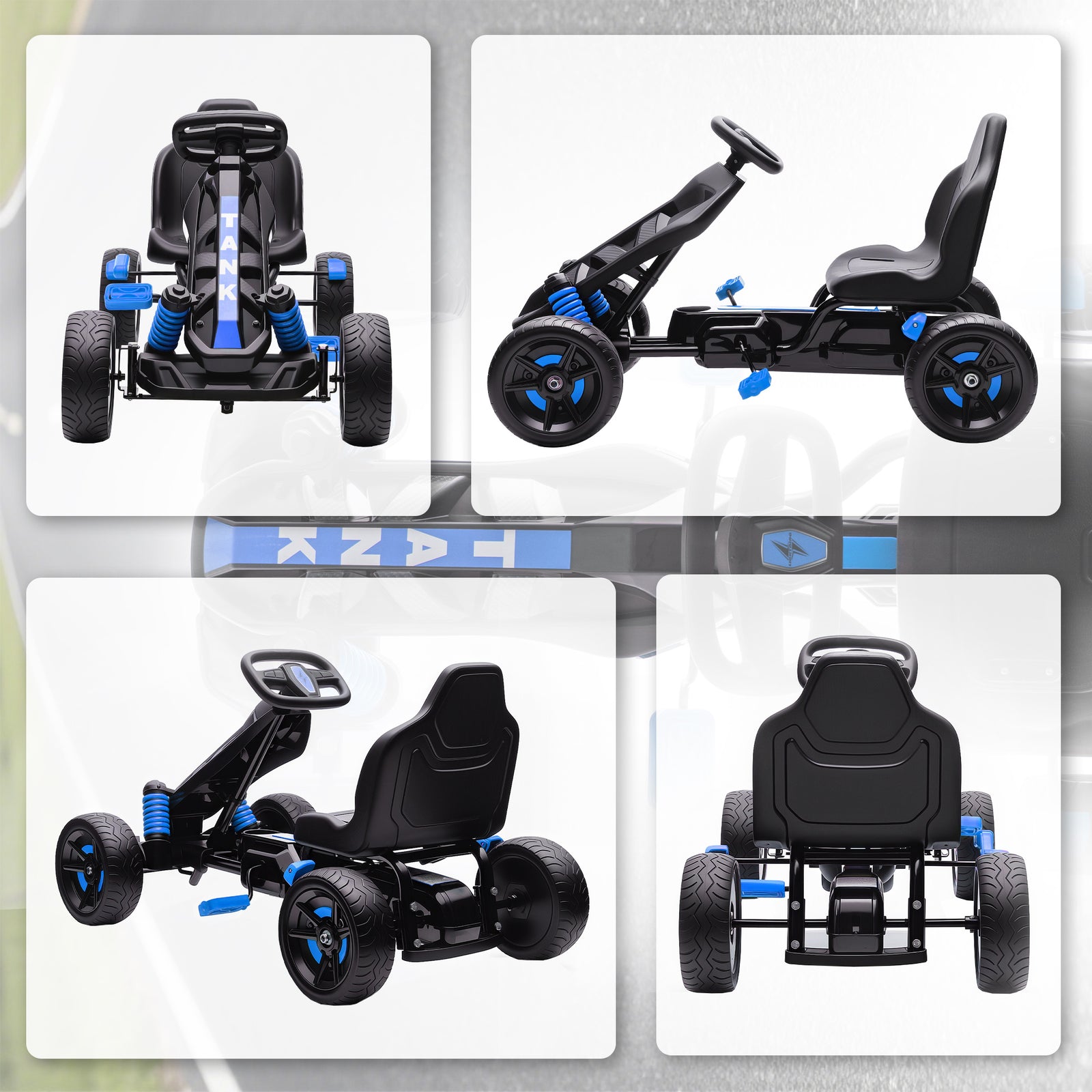 Pedal Go Kart With Automatic Clutch, For Ages 3-6 Years | Blue