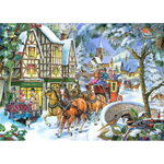 Snow Coach - Big 500 Piece Jigsaw Puzzle For Adults, With Extra Large Pieces