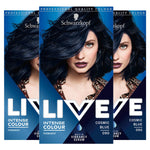 Live Cosmic Blue Permanent Hair Dye, Intense Colour 090 3 Pk