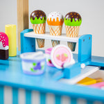 Wooden Ice Cream Cart, With Ice Creams And Lollies