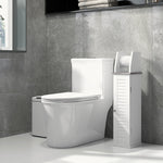 Slim Toilet Roll Storage Unit With Cupboard Adjustable Shelf