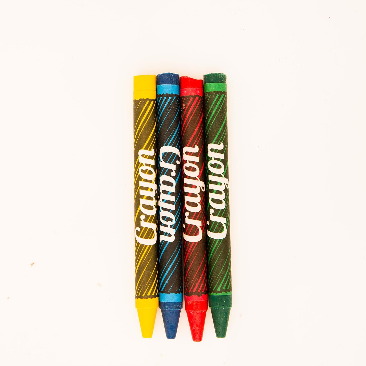 Safe And Non-toxic 4 Mini Assorted Colours Children's Wax Crayons