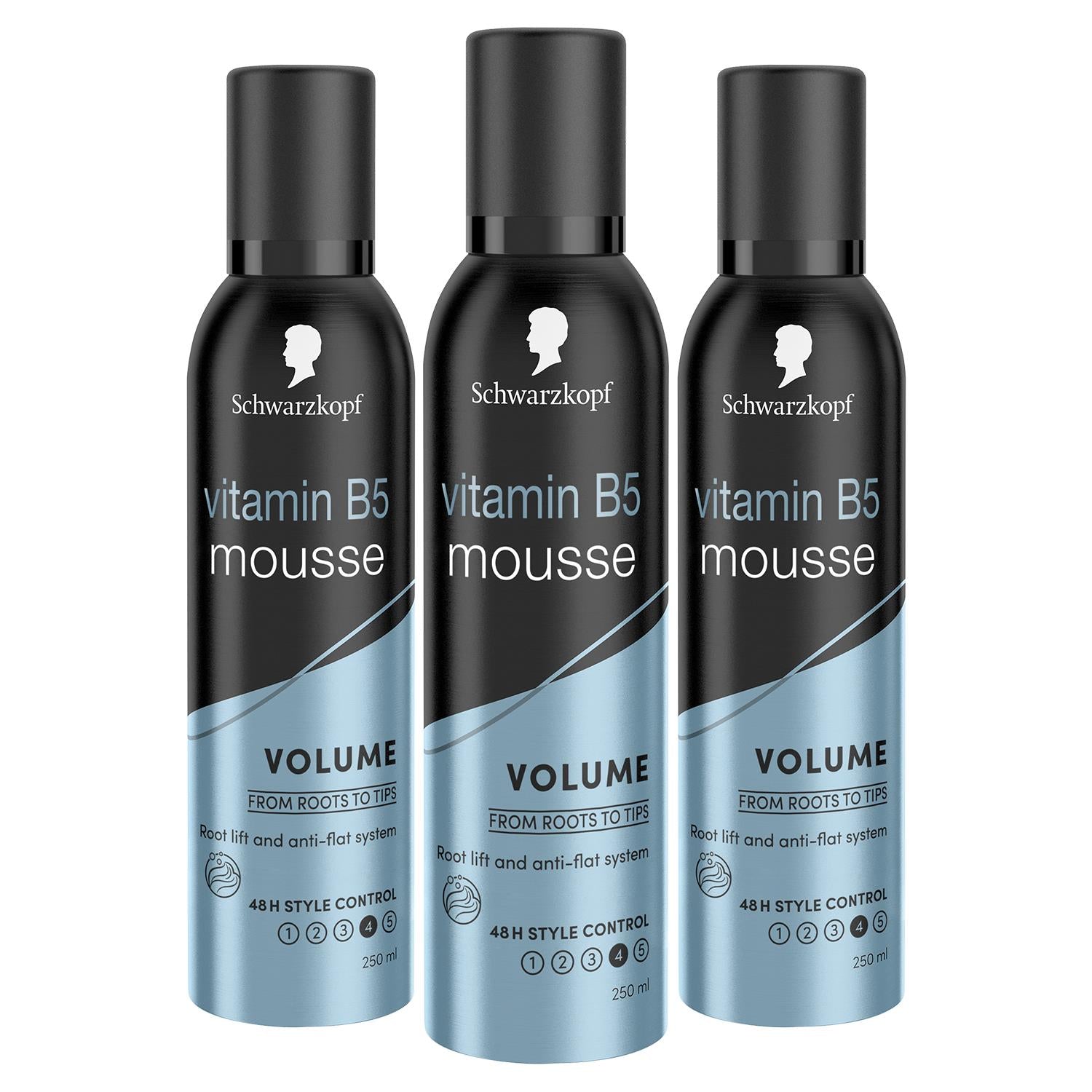 Professional Styling Volume Lift Mousse 48h Extra Strong 250ml 3pack