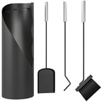 Outsunny 4 Pcs Fireplace Companion Set, Metal Fireside Companion