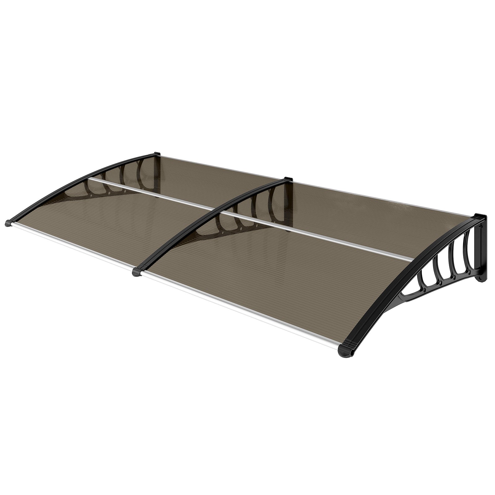 Door Canopy Outdoor Awning Rain Shelter For Window Porch | M | Brown