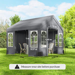 3 X 3 M Party Tent, Outdoor Canopy Tent With Sidewalls | Grey