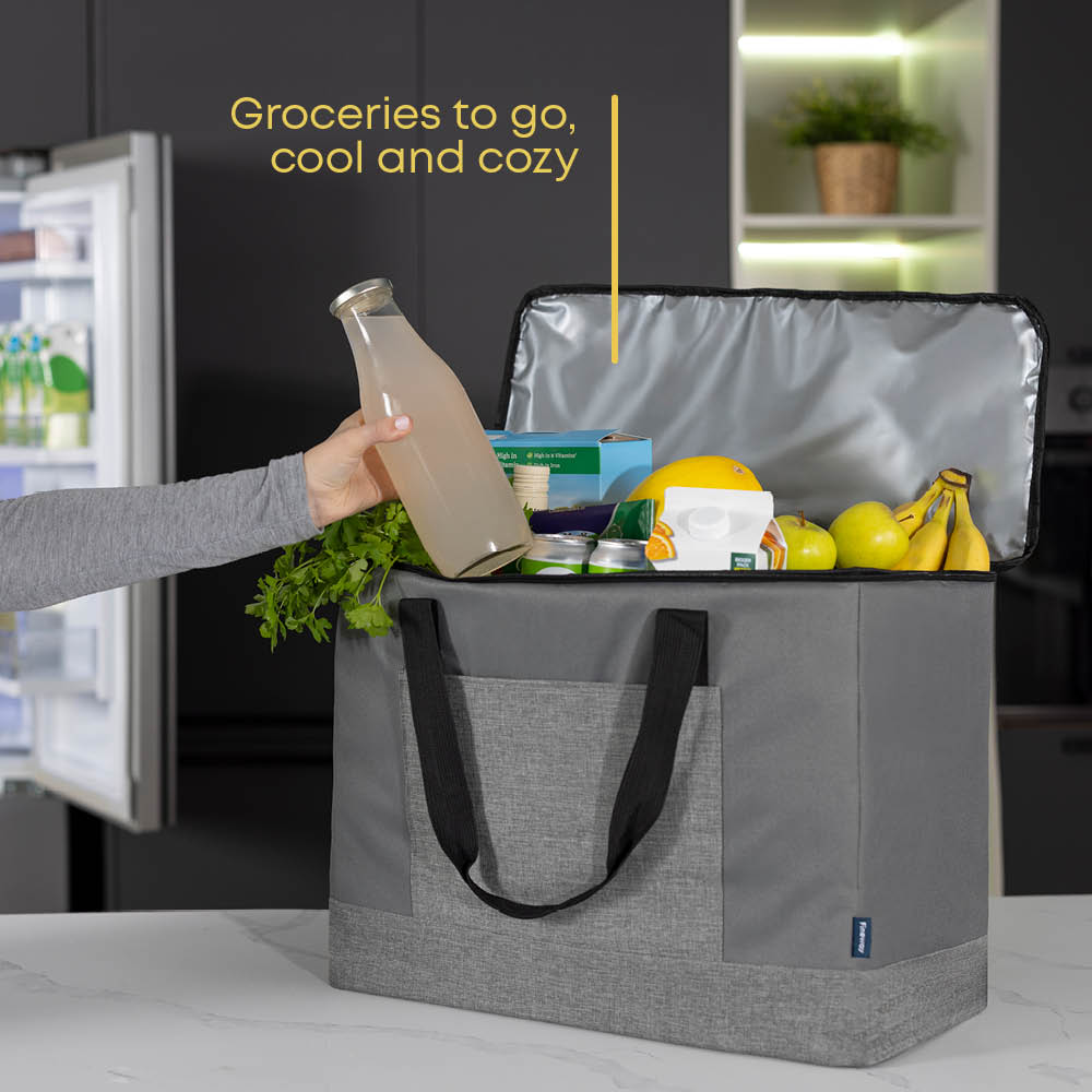60l Insulated Cooler Bag With Strap | Grey