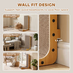 PawHut Cat Scratching Board Wall Mounted 57.5h Cm Brown