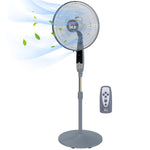 16" Oscillation Cooling Fan With Remote Adjustable Height | Grey