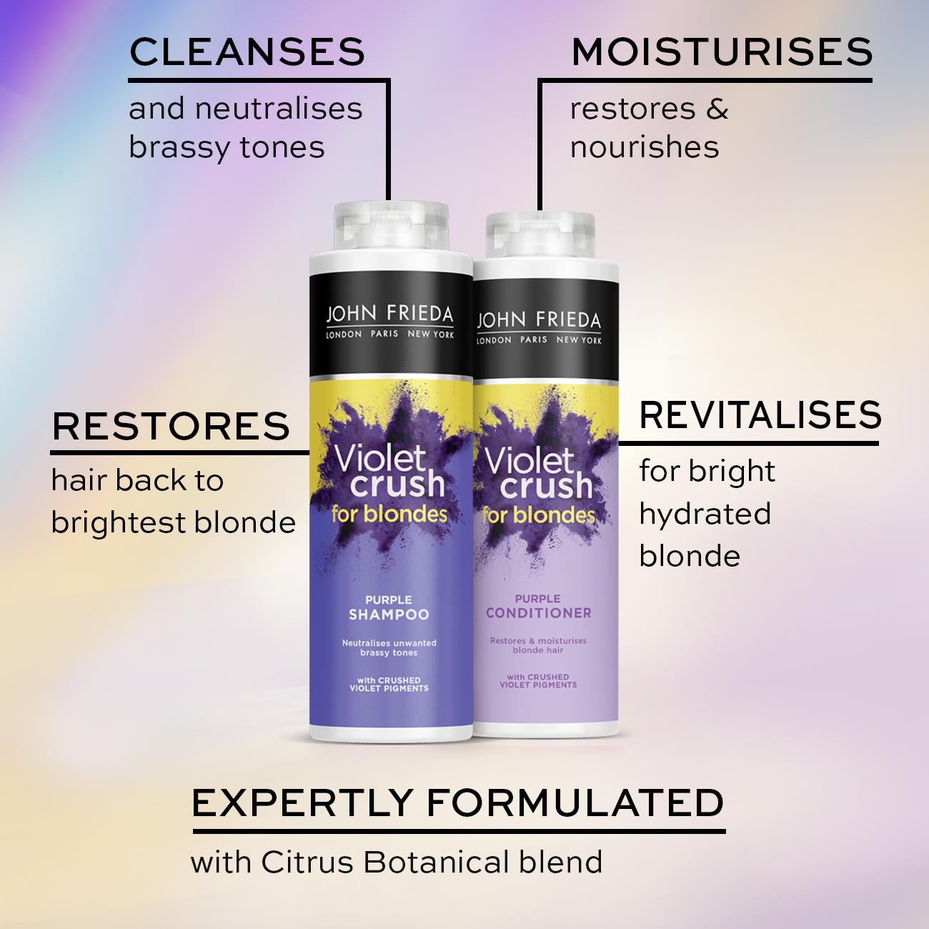 Shampoo & Conditioner Duo Pack Voilet Crush For Blondes, 500ml