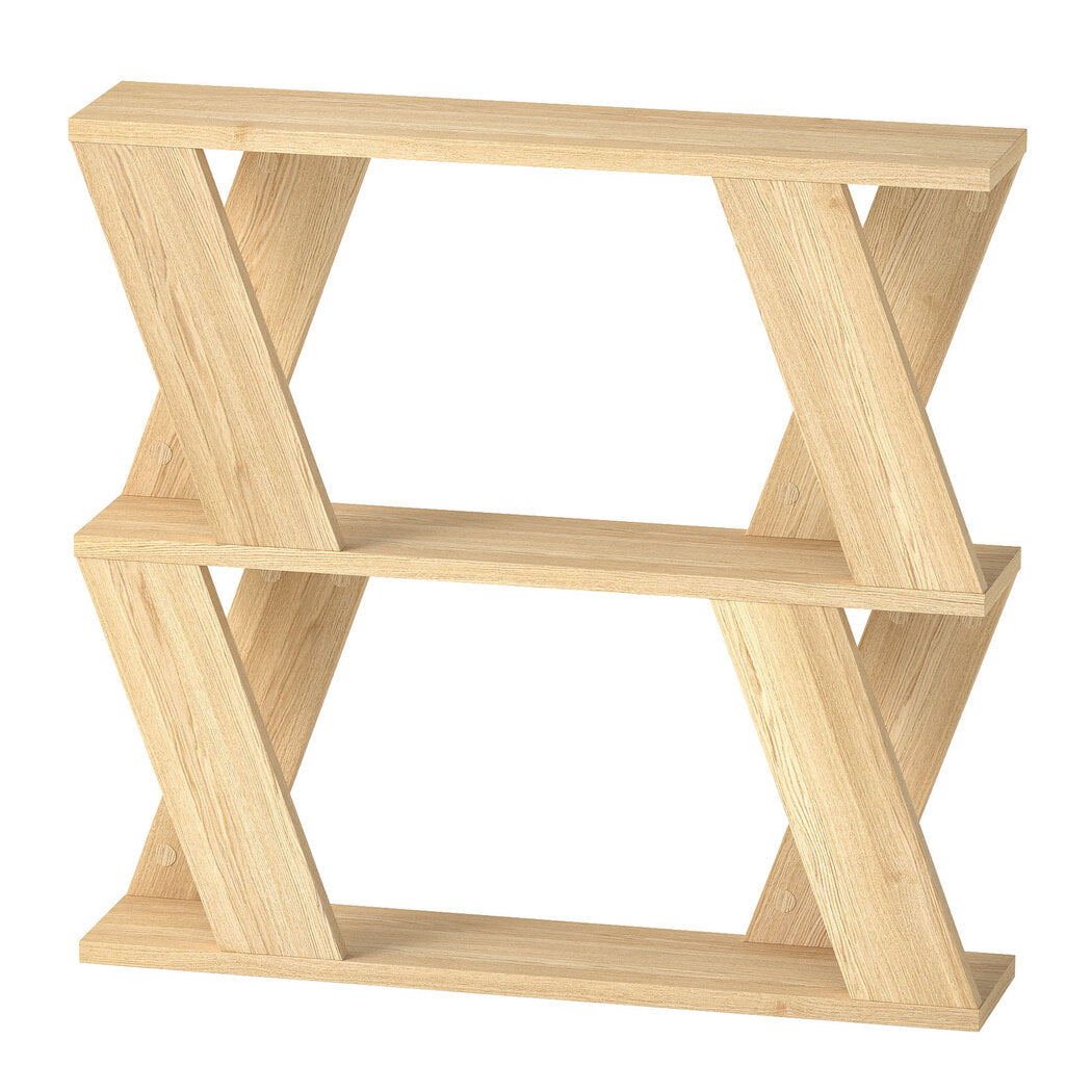 Levede Slim Side Table With Storage Shelf Sofa End  Accent Table Wooden 2 Tier