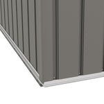 8 X 6ft Garden Storage Shed With Double Sliding Door Outdoor | Light Slate Gray