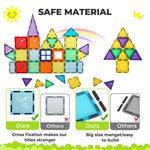 60pc Magnetic Building Blocks Set Stem Educational Toys For Kids Gifts | Multi Colour