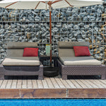Half Round Patio Umbrella Base For 3.8 Cm Or 4.8 Cm Pole