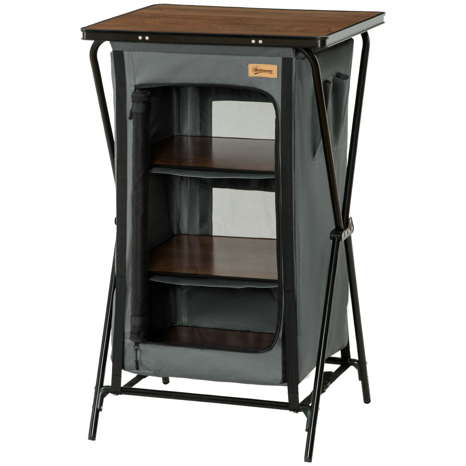 Camping Cupboard Aluminium Foldable Kitchen Station W/ Bag