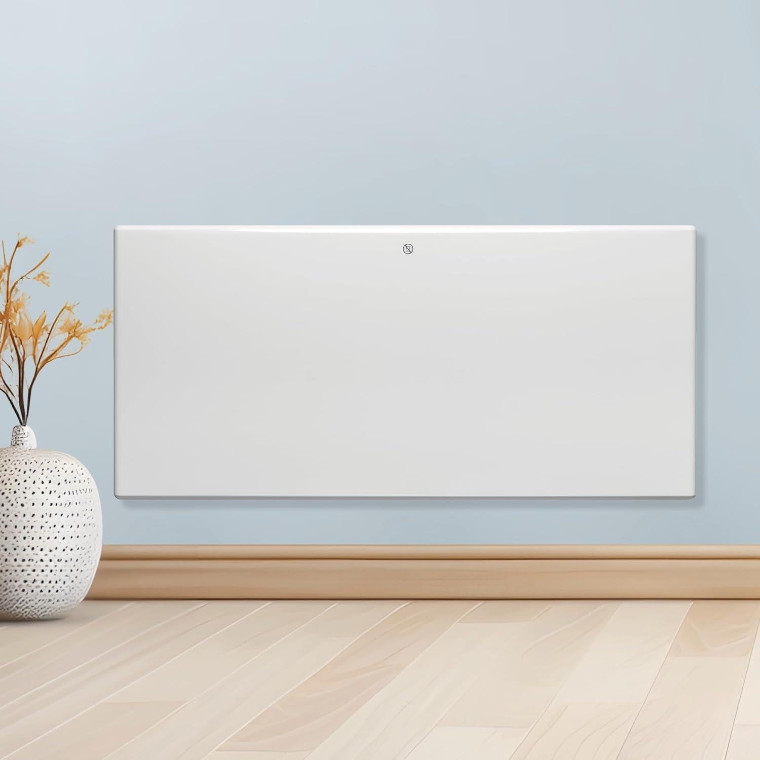 Electric Radiator Panel Heater Eco Bathroom Safe Wall Mounted Or Floorstanding Timer Thermostat Lot 20 | 1800w | White