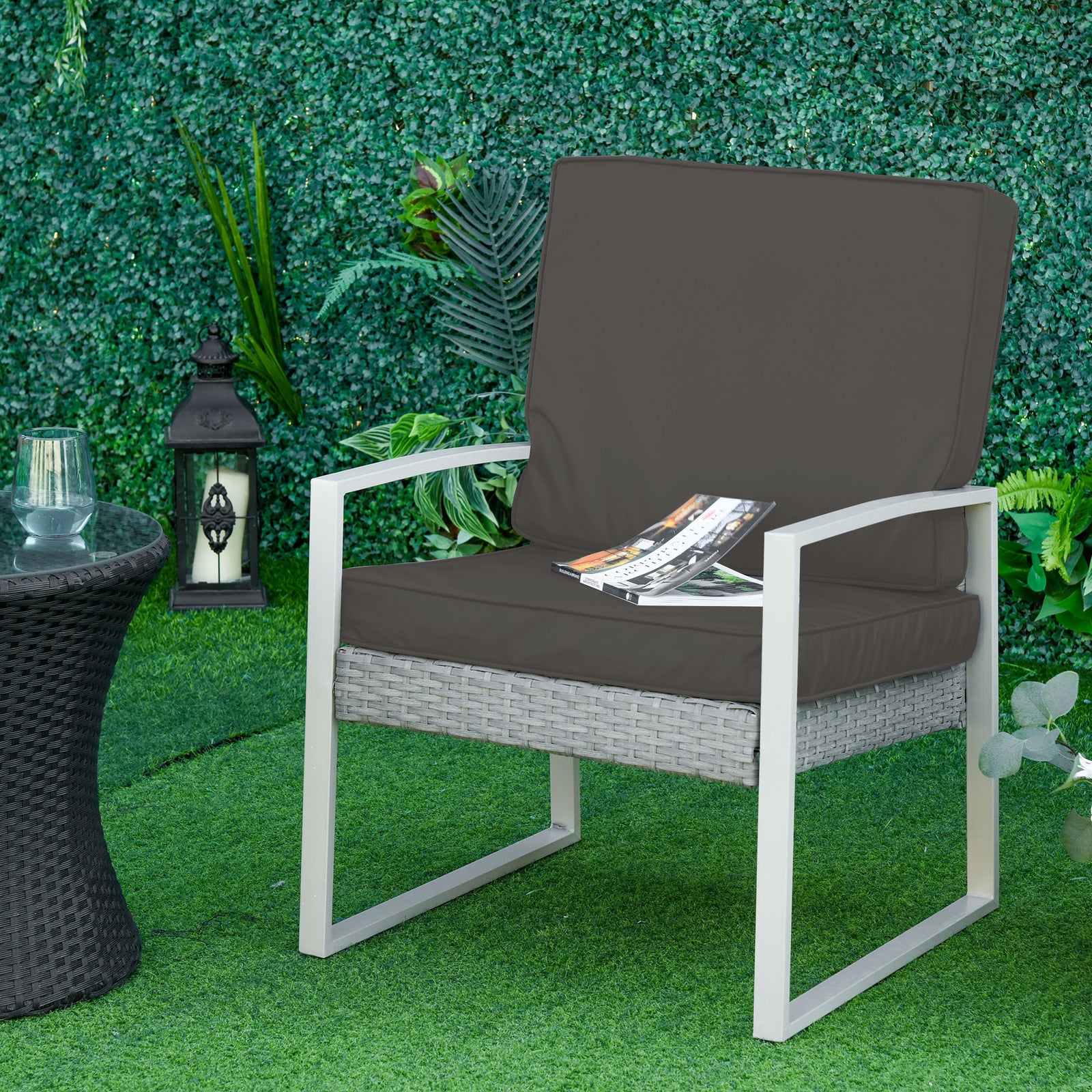 Outdoor Seat And Back Cushion Set Replacement Cushions | Dark Gray