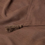 Cotton Rajput Ribbed Throw | 255cm x 360cm | Chocolate