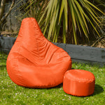Recliner Indoor Outdoor Bean Bag Chair & Pouffe Chair | Orange