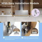 52cm Metal Insert Range Hood Cooker Extractor With 3-speed Modes