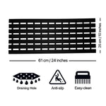 Non-slip Pvc Duckboard Shower Mat - 61cm X 25cm | Black