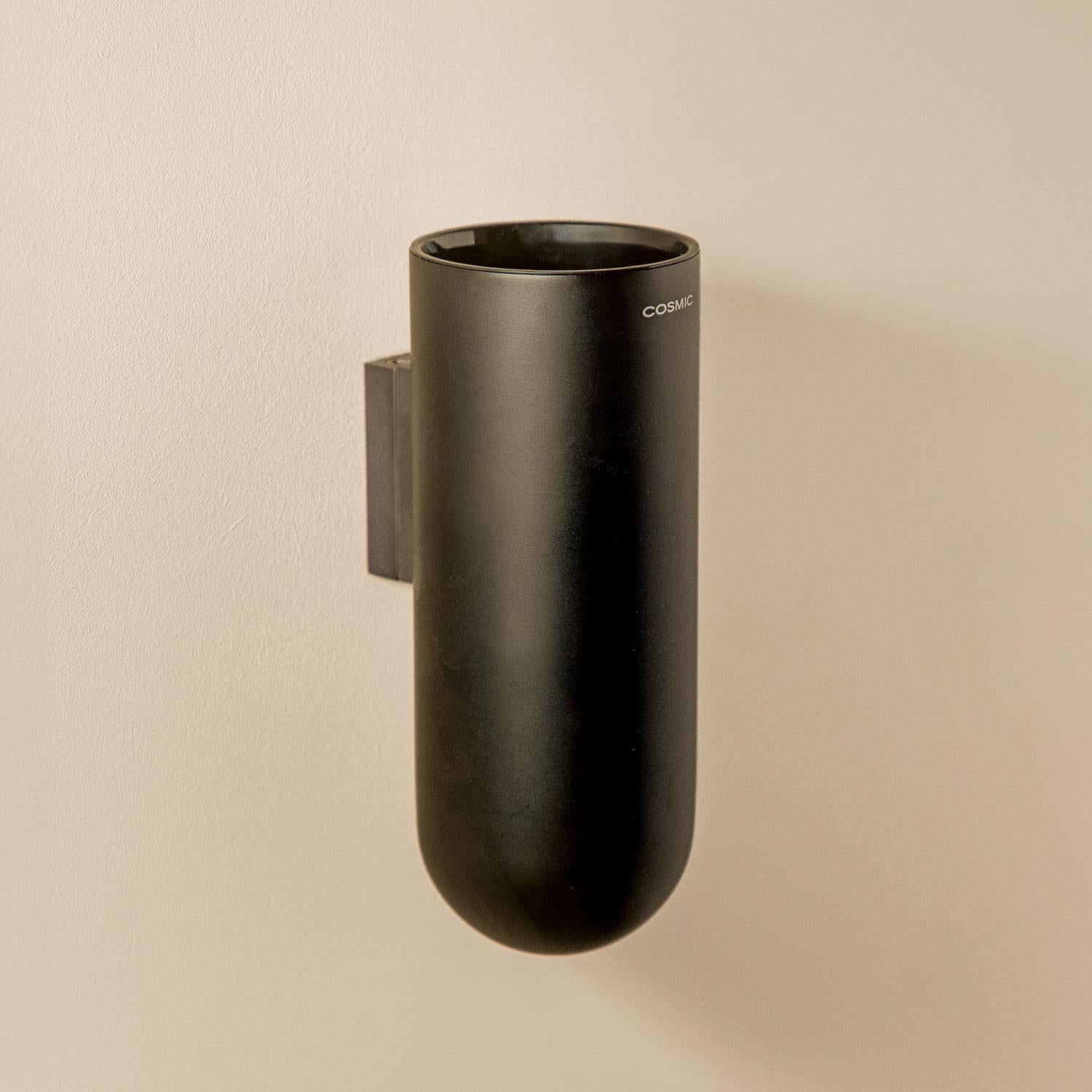 Wall Mounted Toothbrush Holder, Bathroom Tumbler Black, Geyser Collection