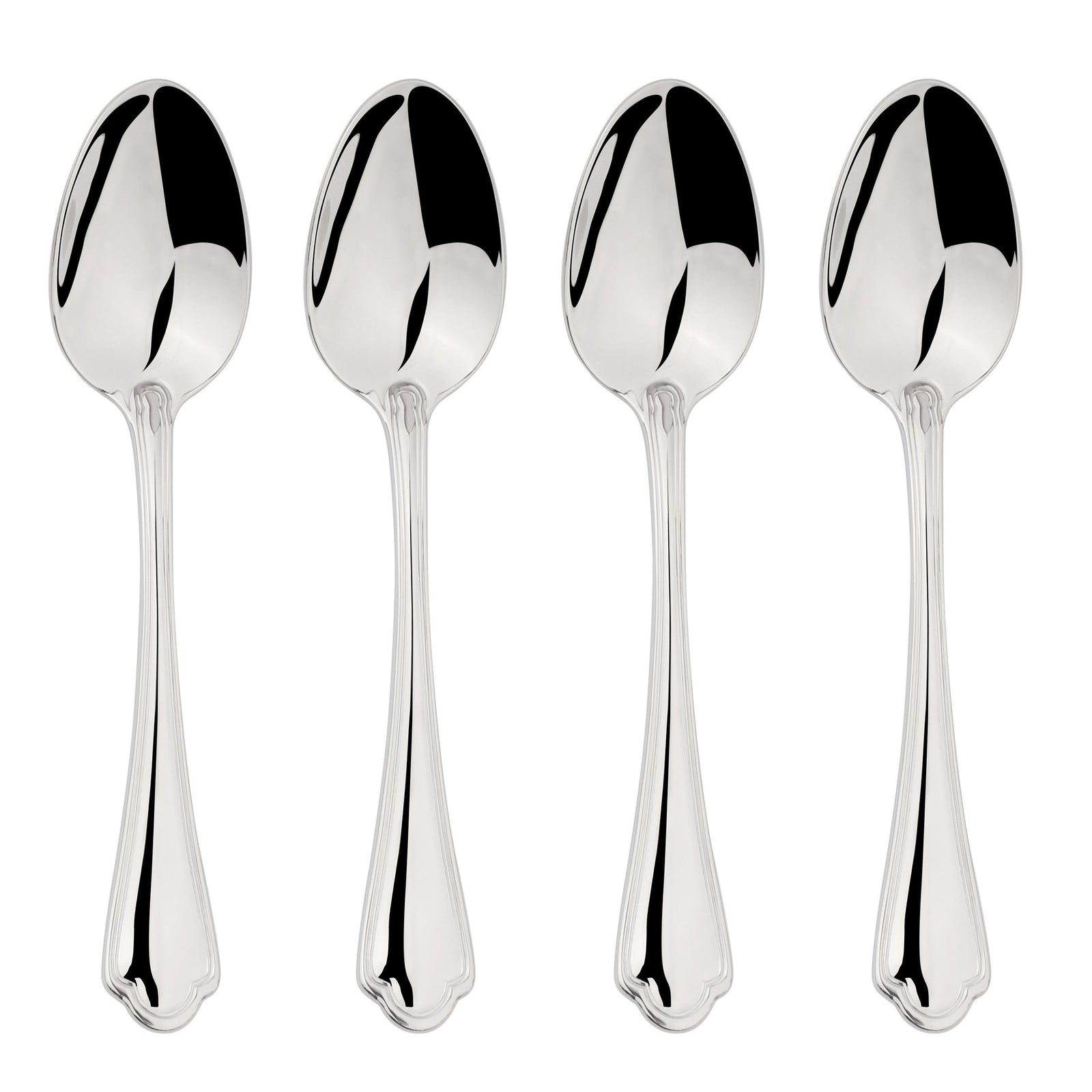 Cutlery 18/8 Stainless Steel Tea Spoon 4pc Set Alhambra | Set-of-4 | Silver