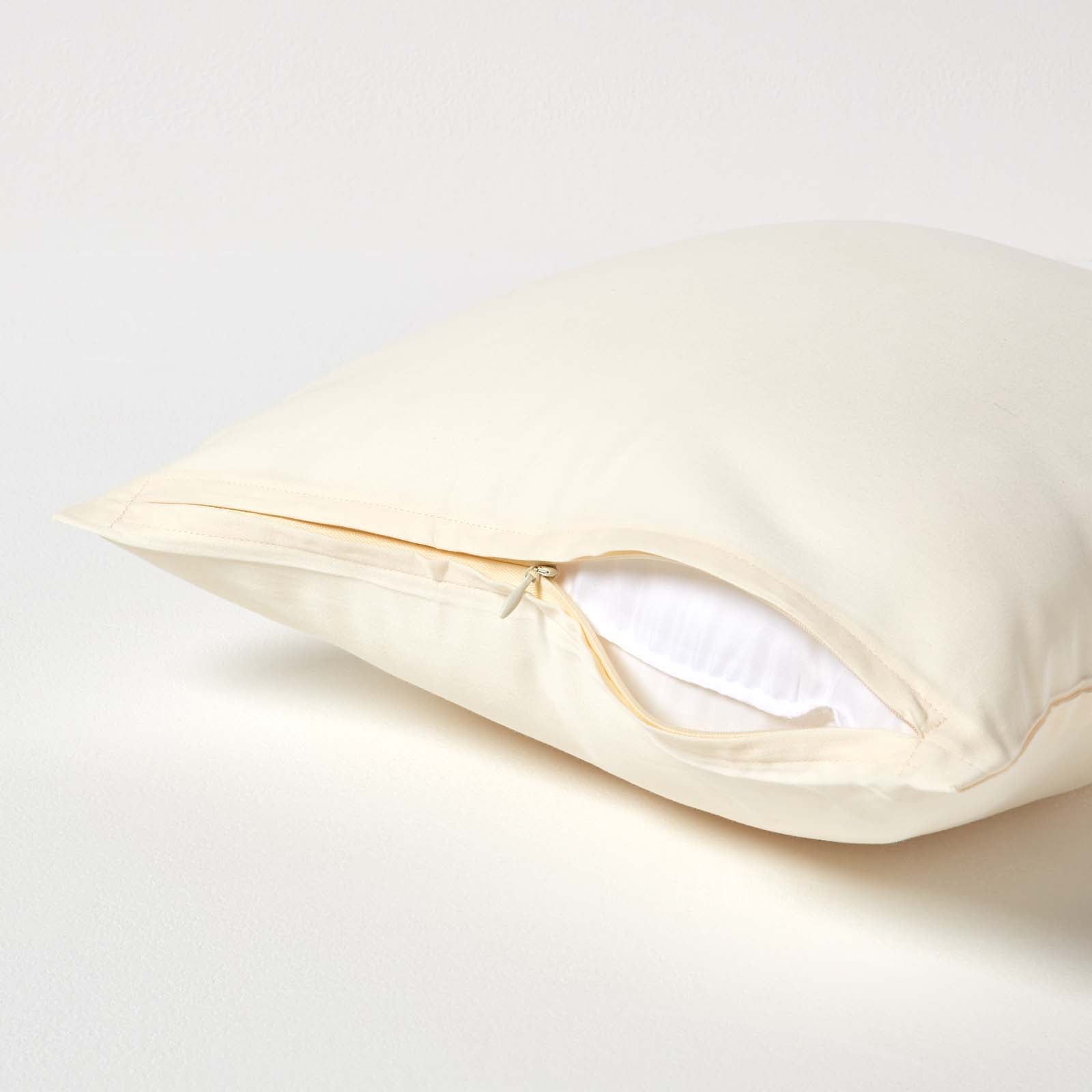 Organic Cotton European Size Pillowcase 400 Tc | 40cm x 40cm | Cream